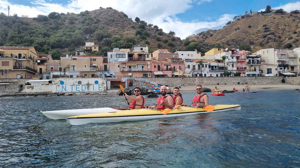 Team Freedome in kayak