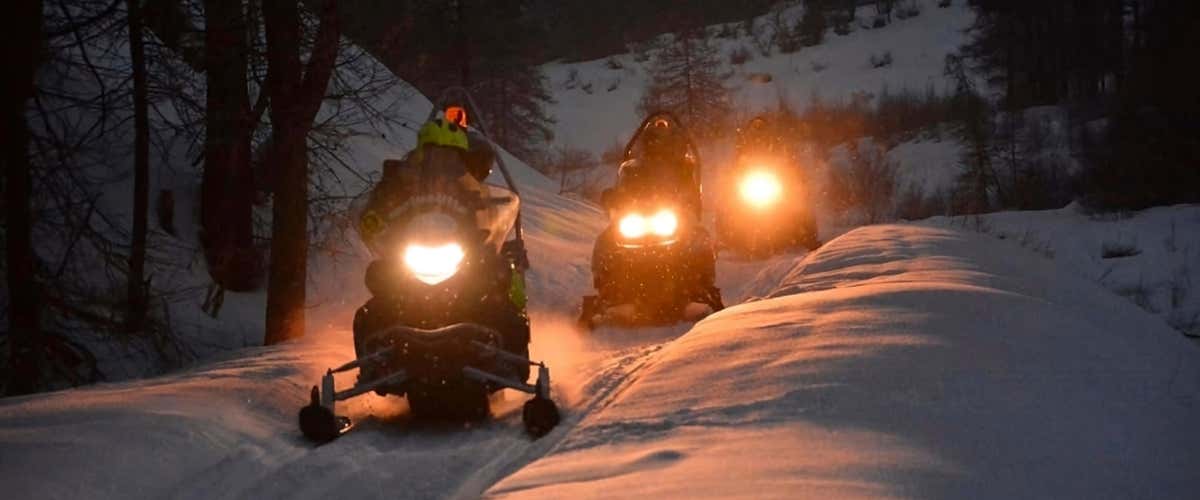 Snowmobile evening tour in Alta Val di Susa