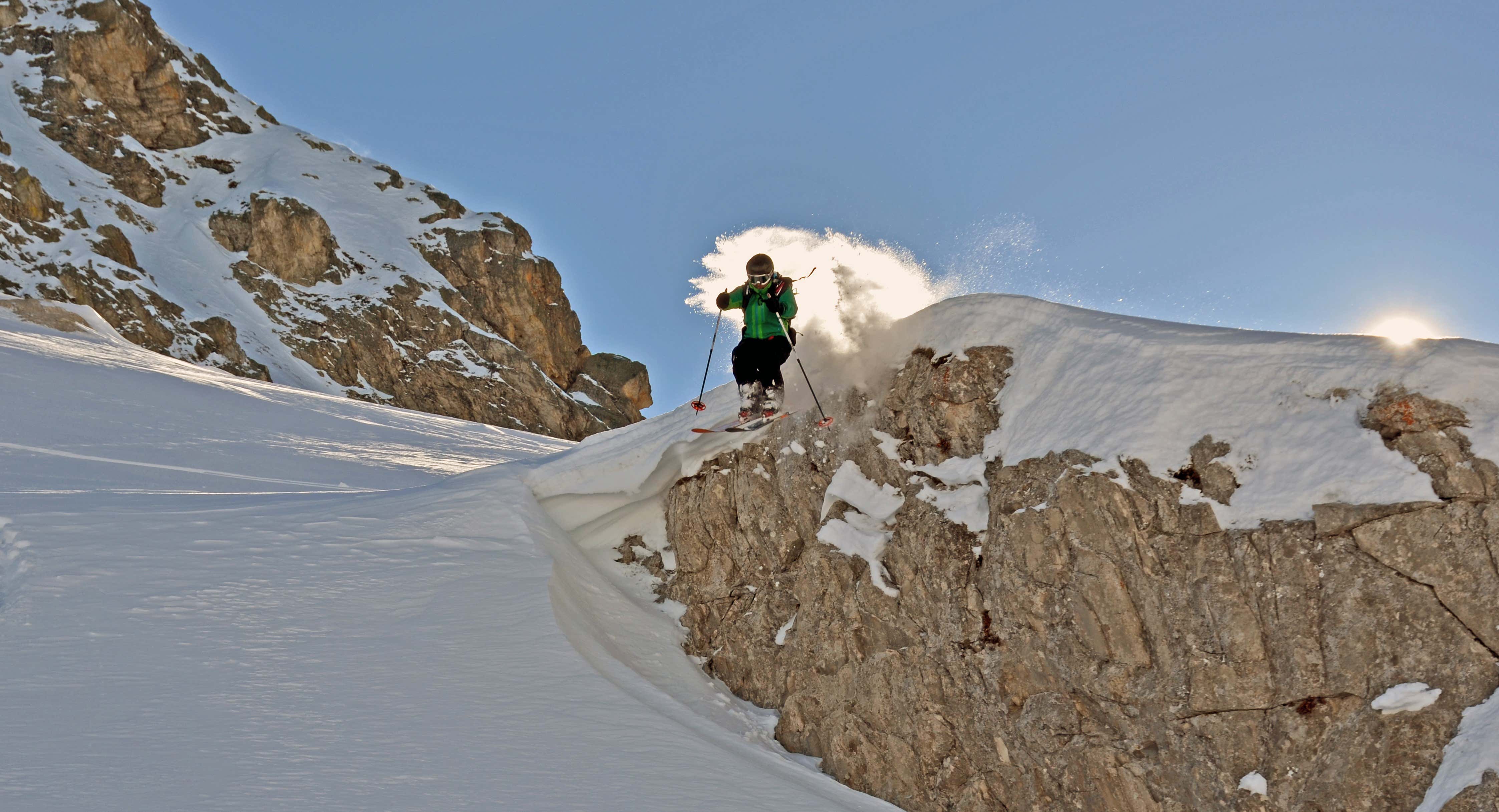 Giornata di freeride nel comprensorio di Mondolè