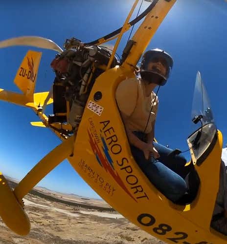 Prova di pilotaggio su autogiro in provincia di Salerno