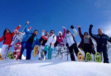 High-altitude snowshoeing on the Paganella in Andalo