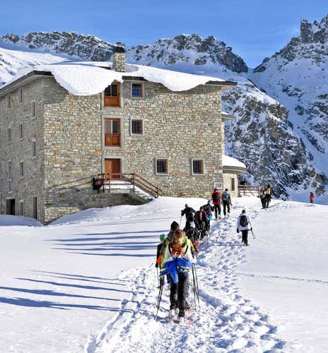 Escursione in ciaspole al villaggio di Les Suches