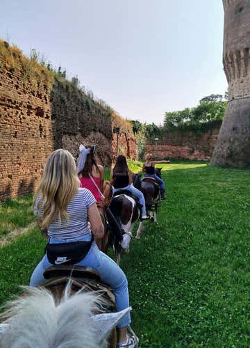 Passeggiata a cavallo sulle sponde del fiume Oglio fino al Castello di Soncino