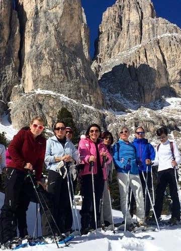 Escursione in ciaspole al Passo Pordoi