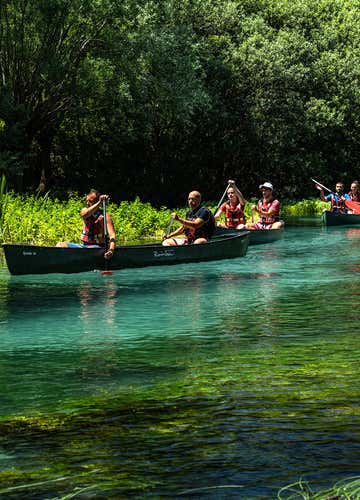 Escursione in canoa sul fiume Tirino