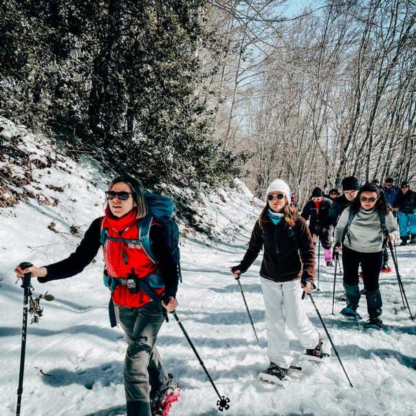 Ciaspolata all'Altopiano del Voltigno nel Parco Nazionale del Gran Sasso