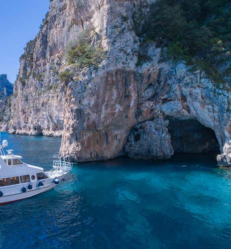 Motorship transfer from Cala Gonone to the Sea Ox Cave