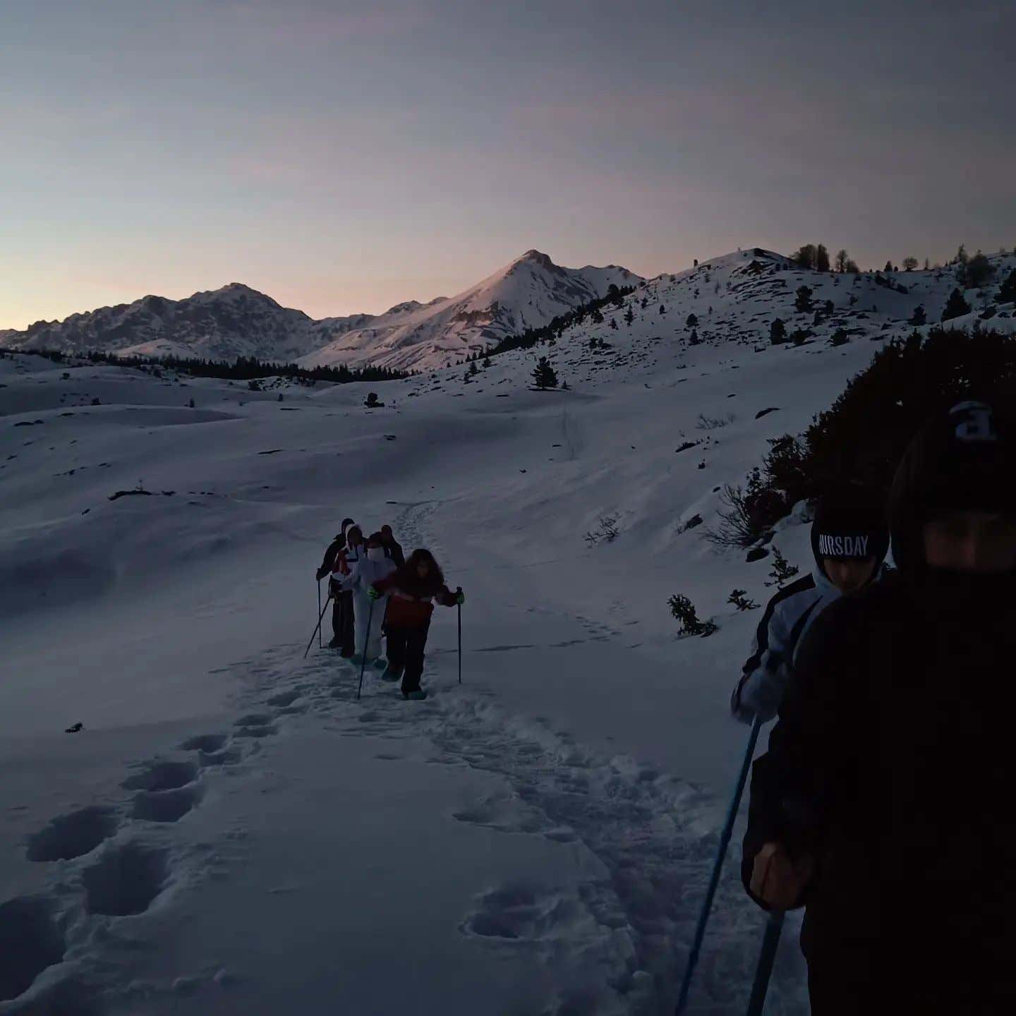 Ciaspolata al tramonto nel Parco Nazionale del Gran Sasso
