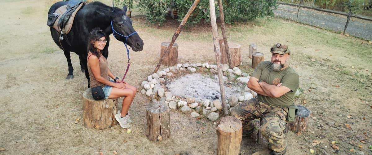 Battesimo della sella e corso di sopravvivenza per famiglie sui colli della Sabina con pranzo