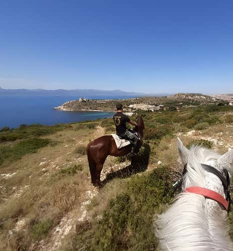 1-hour horseback ride in Cagliari and tasting of typical products