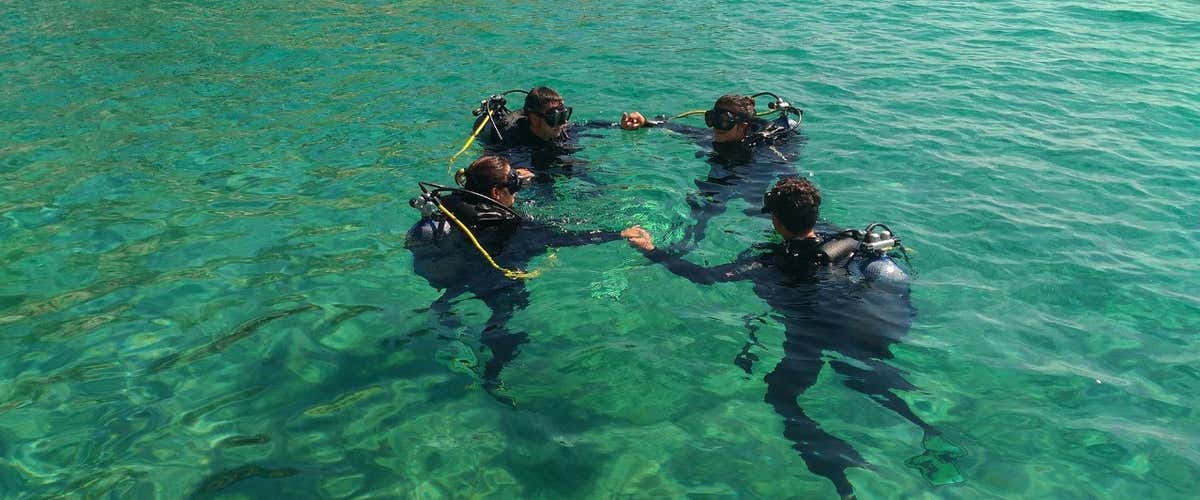 First 'Baptism of the Sea' dive on Giglio Island