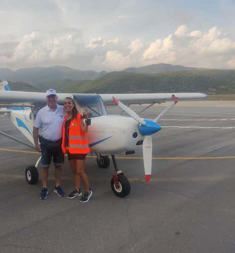 First ultralight flight over the Ligurian Riviera