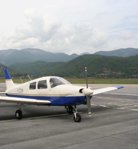Scenic flight by plane over the Ligurian Riviera