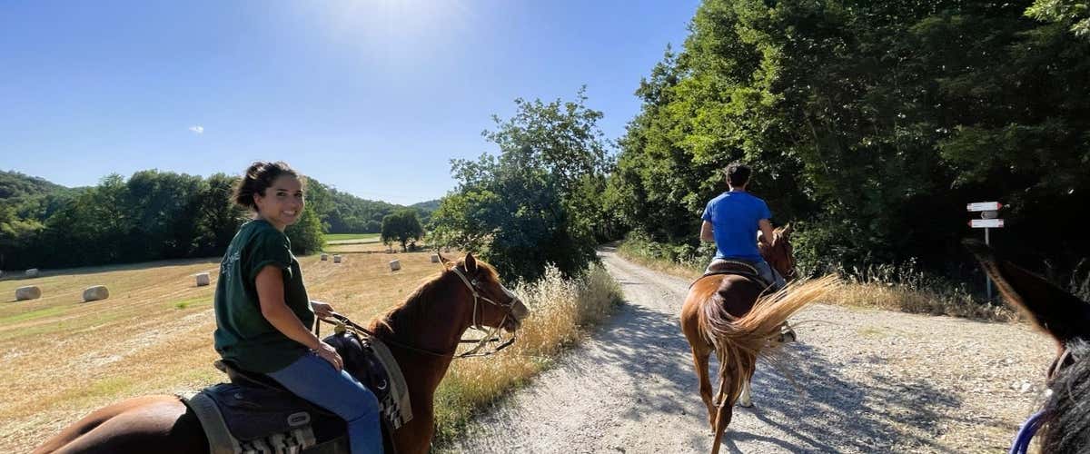 1-hour horseback ride in the Tuscia Viterbese area