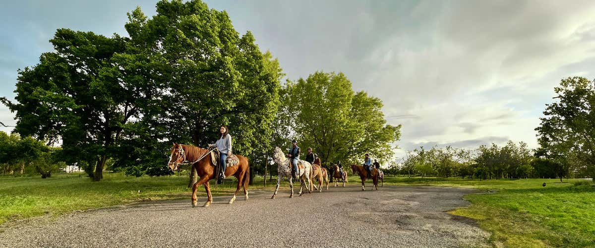 Horseback riding at the Castle of Balthus near Viterbo