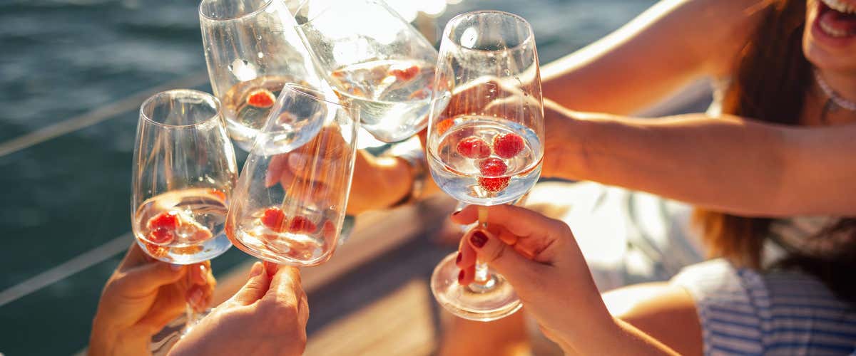 Dinghy excursion from Aci Trezza along the Riviera dei Ciclopi with toast