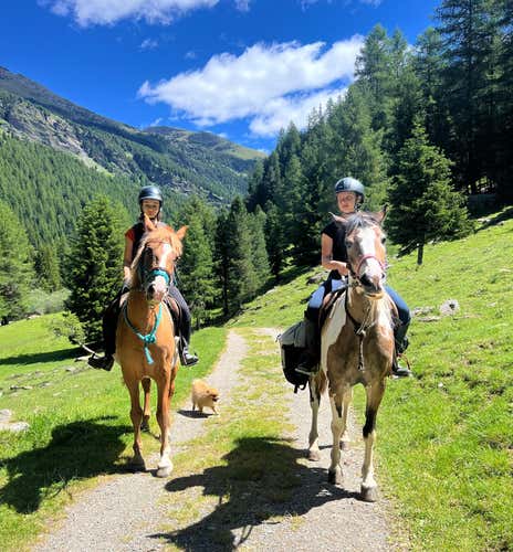Horseback riding in the Stelvio National Park from Santa Caterina