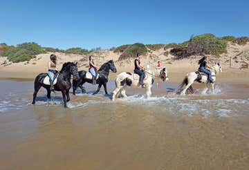 Horse riding on the beach at Santa Maria del Focallo