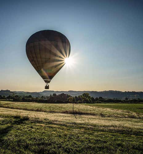 Private balloon flight in Mondovì