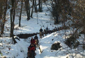 Horse riding in the snow in Lurisia