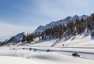 Snowmobiling on the Passo Digola