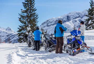 Snowmobiling on the Passo Digola