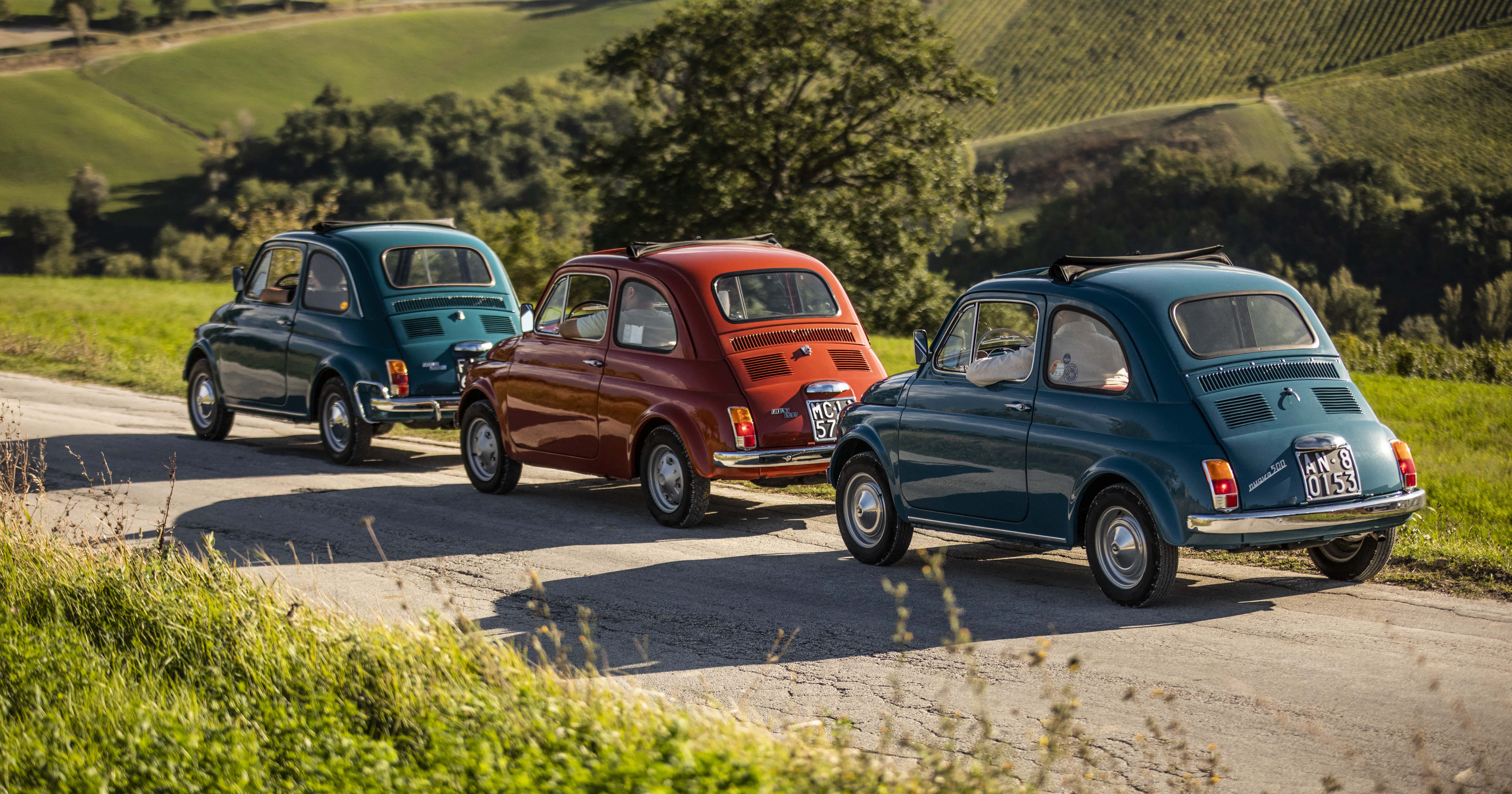 Tour in Fiat 500 d'epoca al borgo medievale di Serra de Conti
