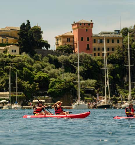 Kayak tours along the Portofino coastline
