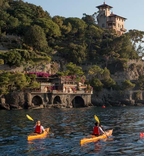 Portofino sunset kayak tour with aperitif