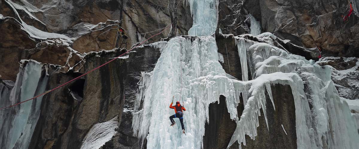 Arrampicata su ghiaccio a Ceresole Reale