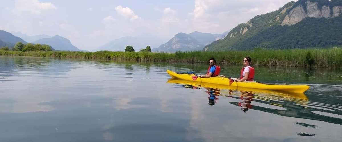Tour in kayak al tramonto sull’Adda e aperitivo