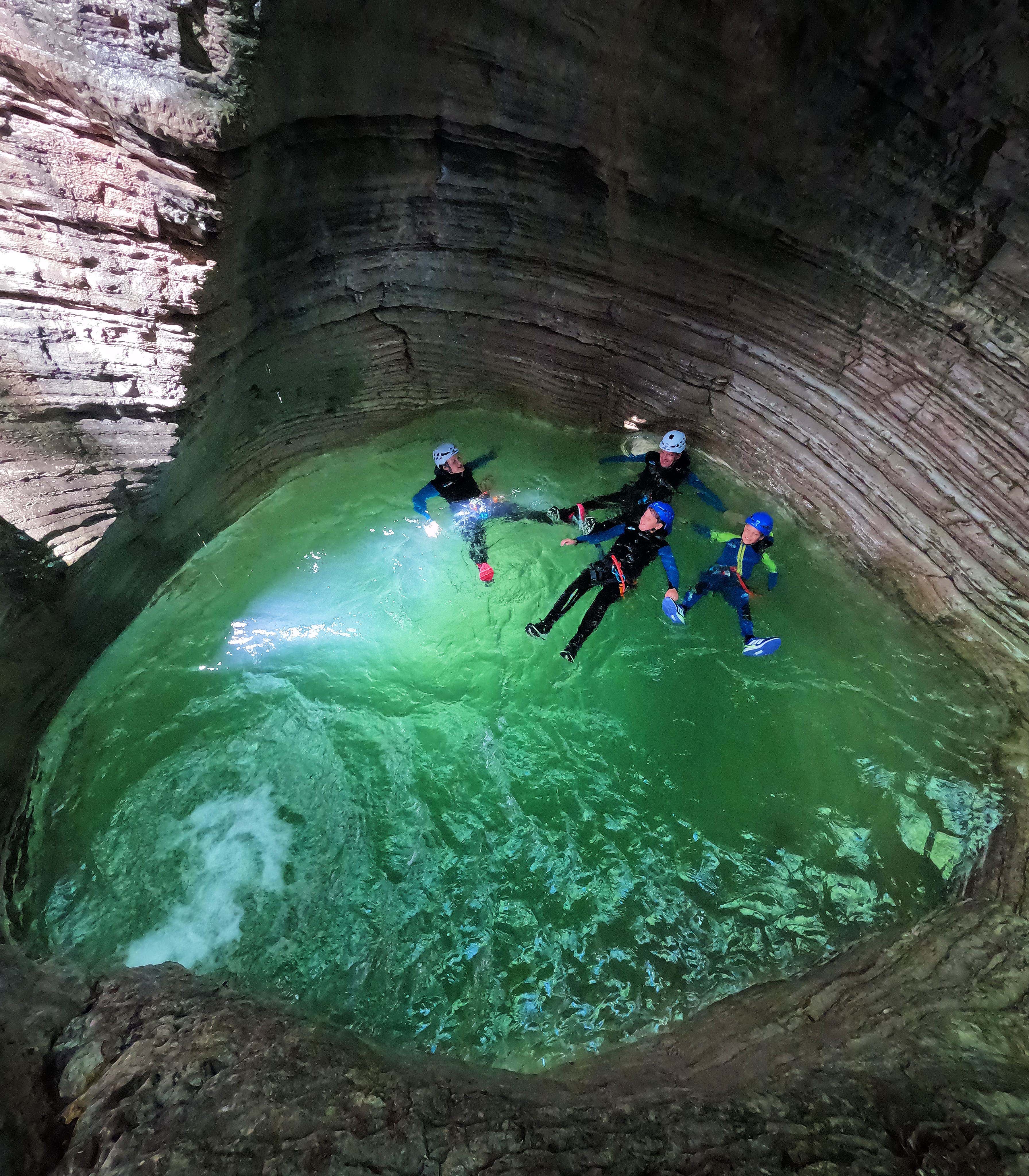 Canyoning in Val di Botte sulle Prealpi Bellunesi