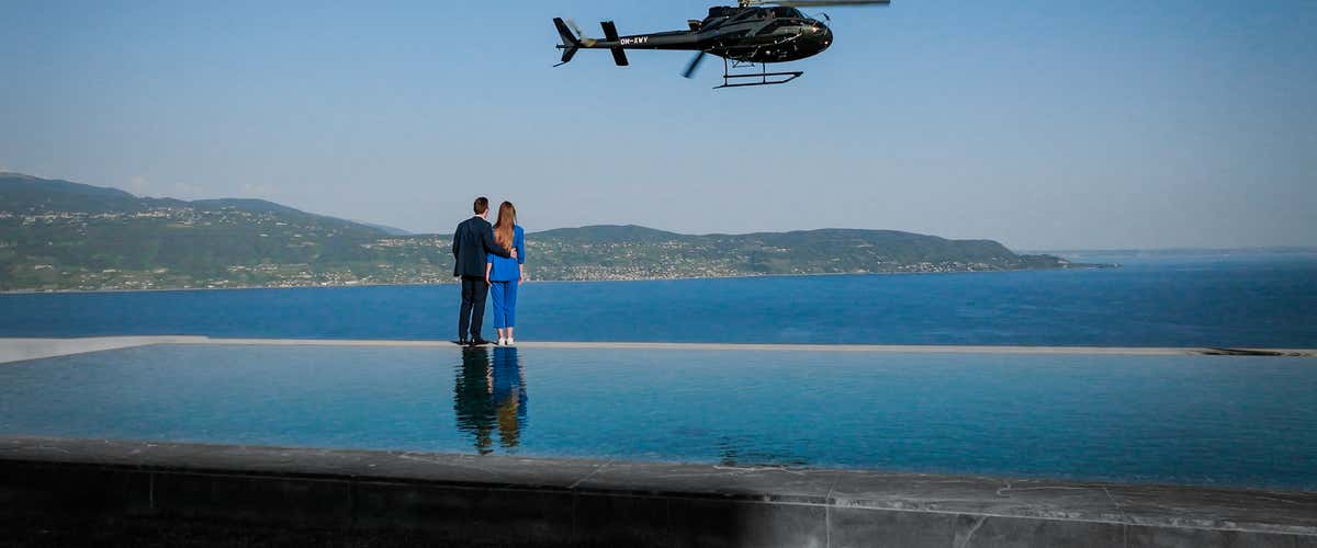Exclusive helicopter flight over Lake Garda