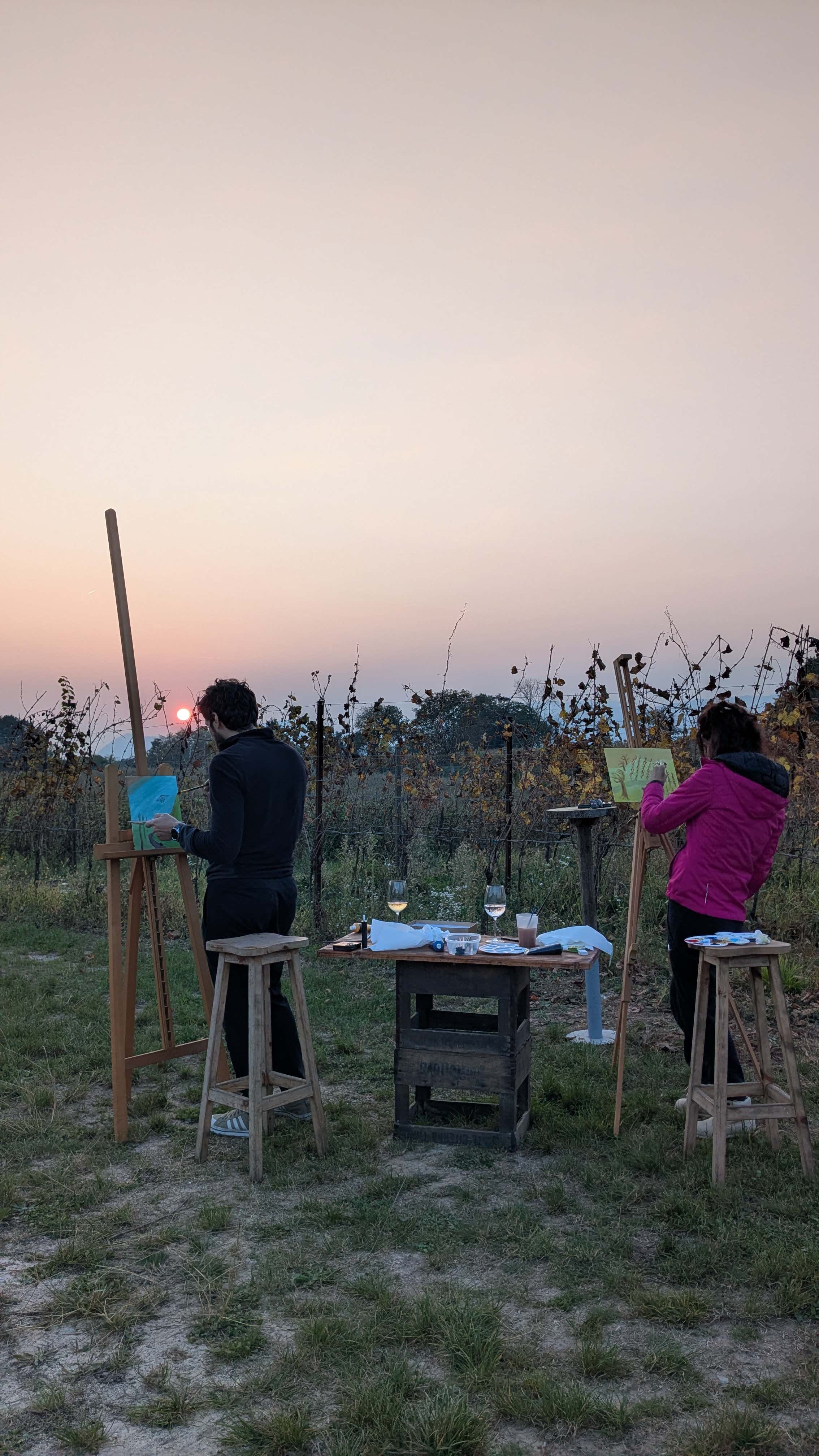 Pittura in vigna e degustazione vini sul Lago di Garda