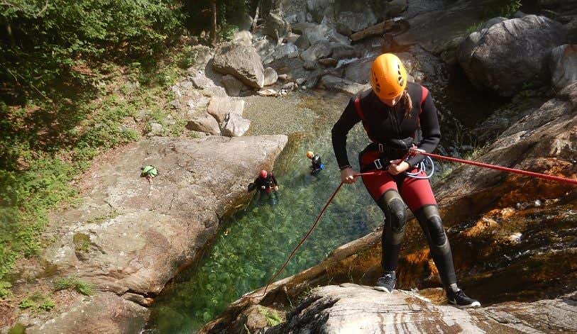 Canyoning Rio Lasino Inferiore in provincia di Verbania