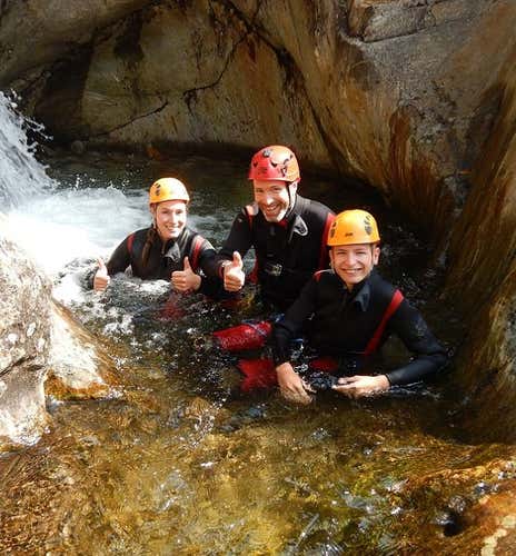 Canyoning Rio Lasino Inferiore in provincia di Verbania