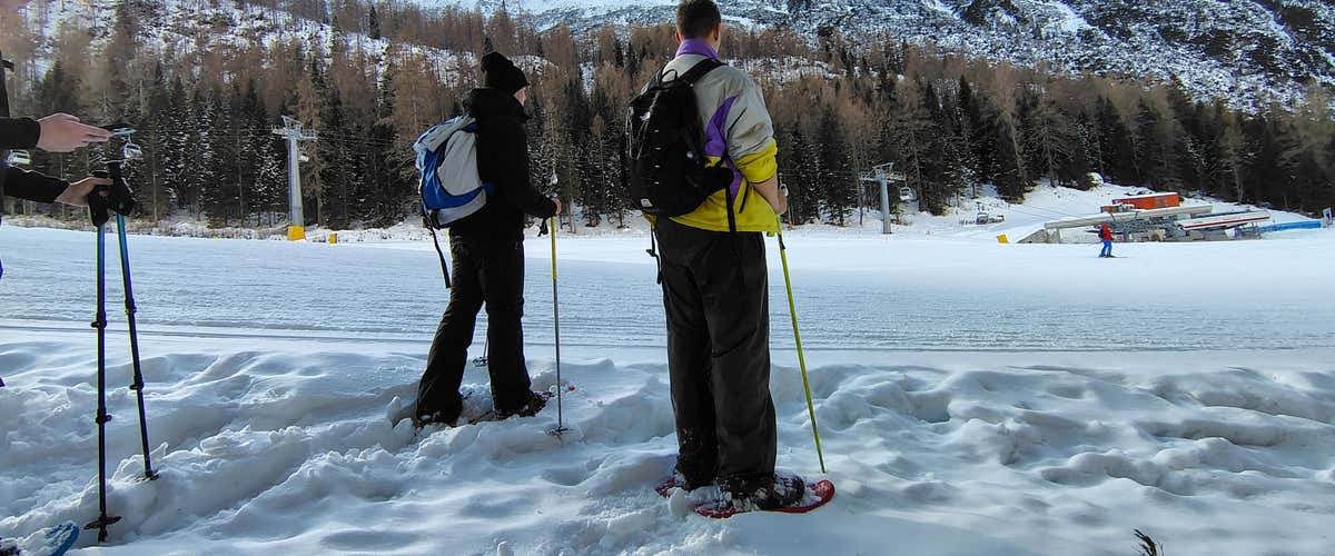 Snowshoeing in Val di Zoldo in the province of Belluno