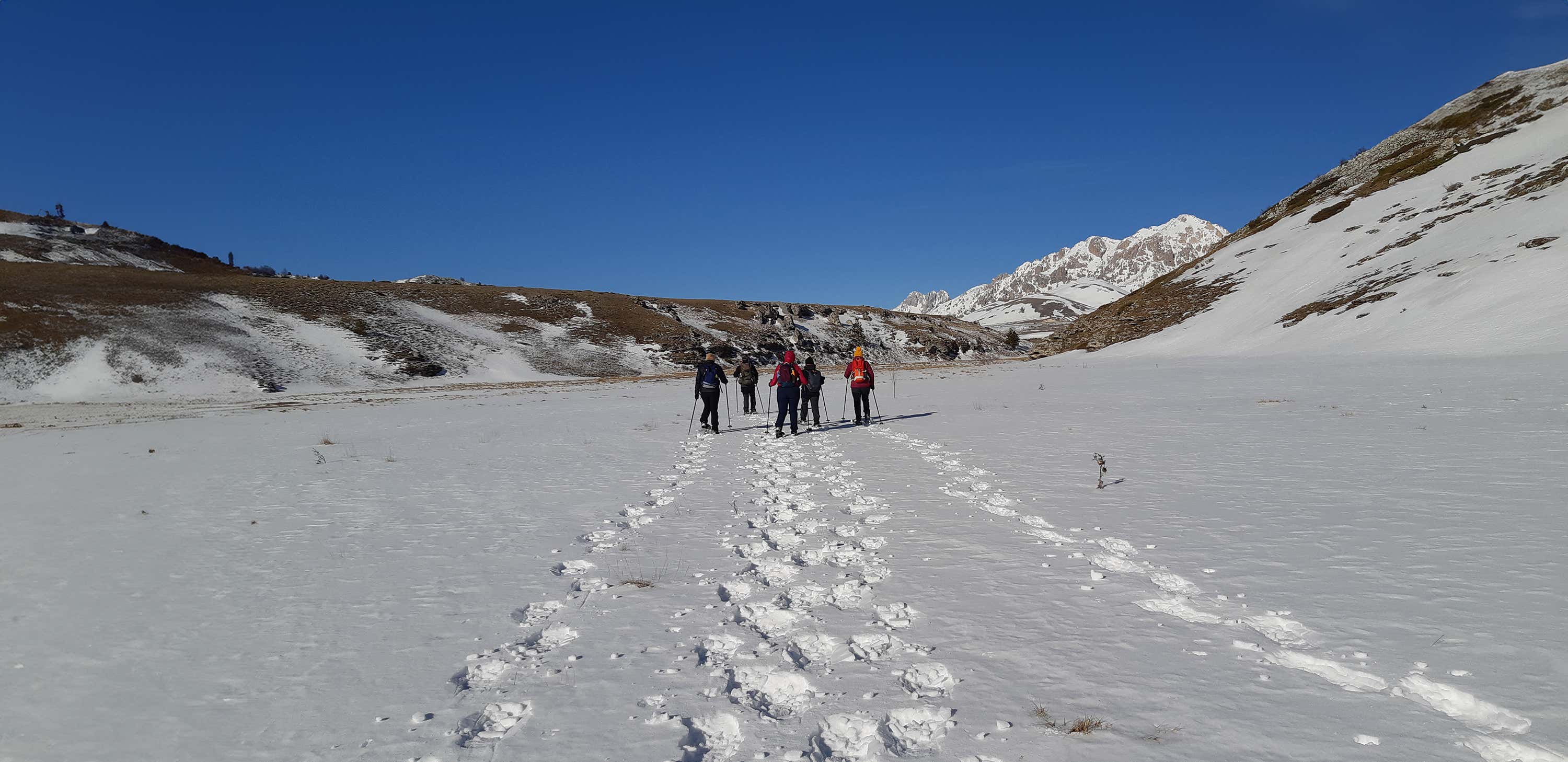 Ciaspolata sull’Altopiano di Campo Imperatore nel Parco Nazionale del Gran Sasso