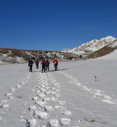 Ciaspolata sull’Altopiano del Voltigno nel Parco Nazionale del Gran Sasso