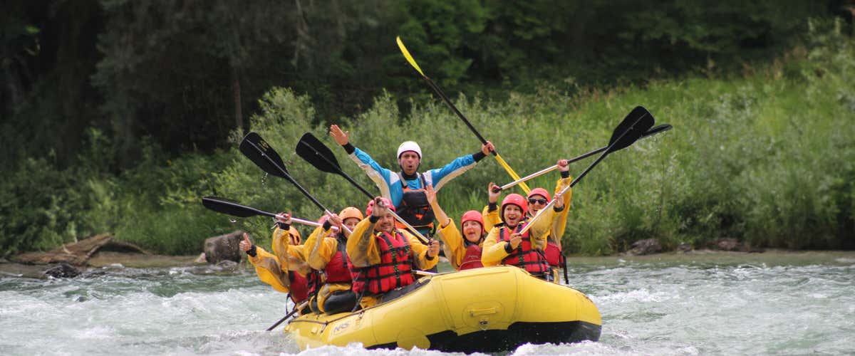 Rafting on the Brenta River in the province of Vicenza