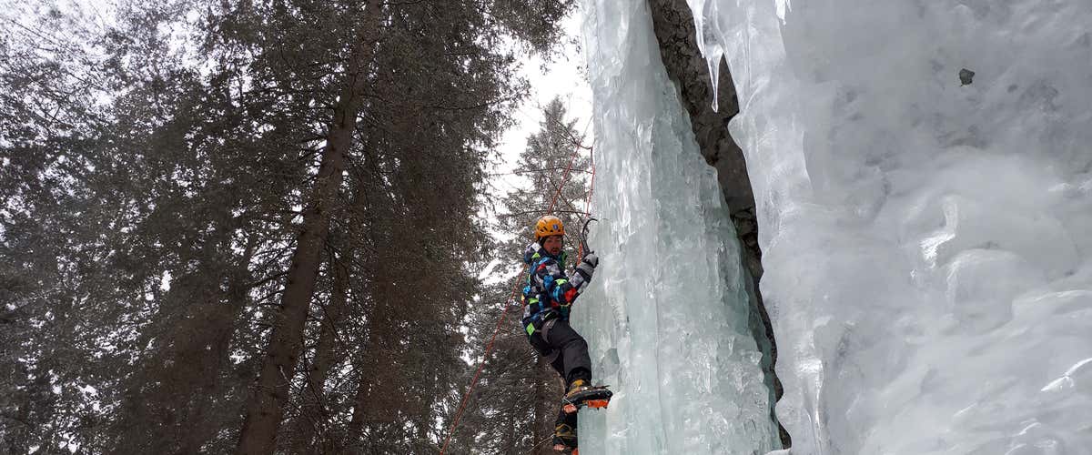 Ice climbing in Val Brenta