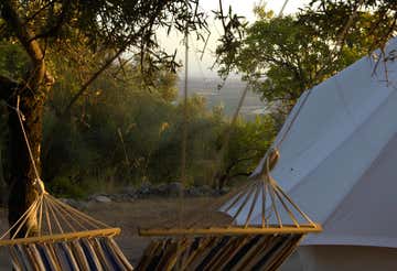 Night in Bell Tent in the Noto countryside and dinner