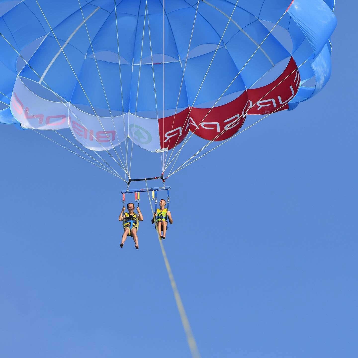Parasailing on the sea of Bibione