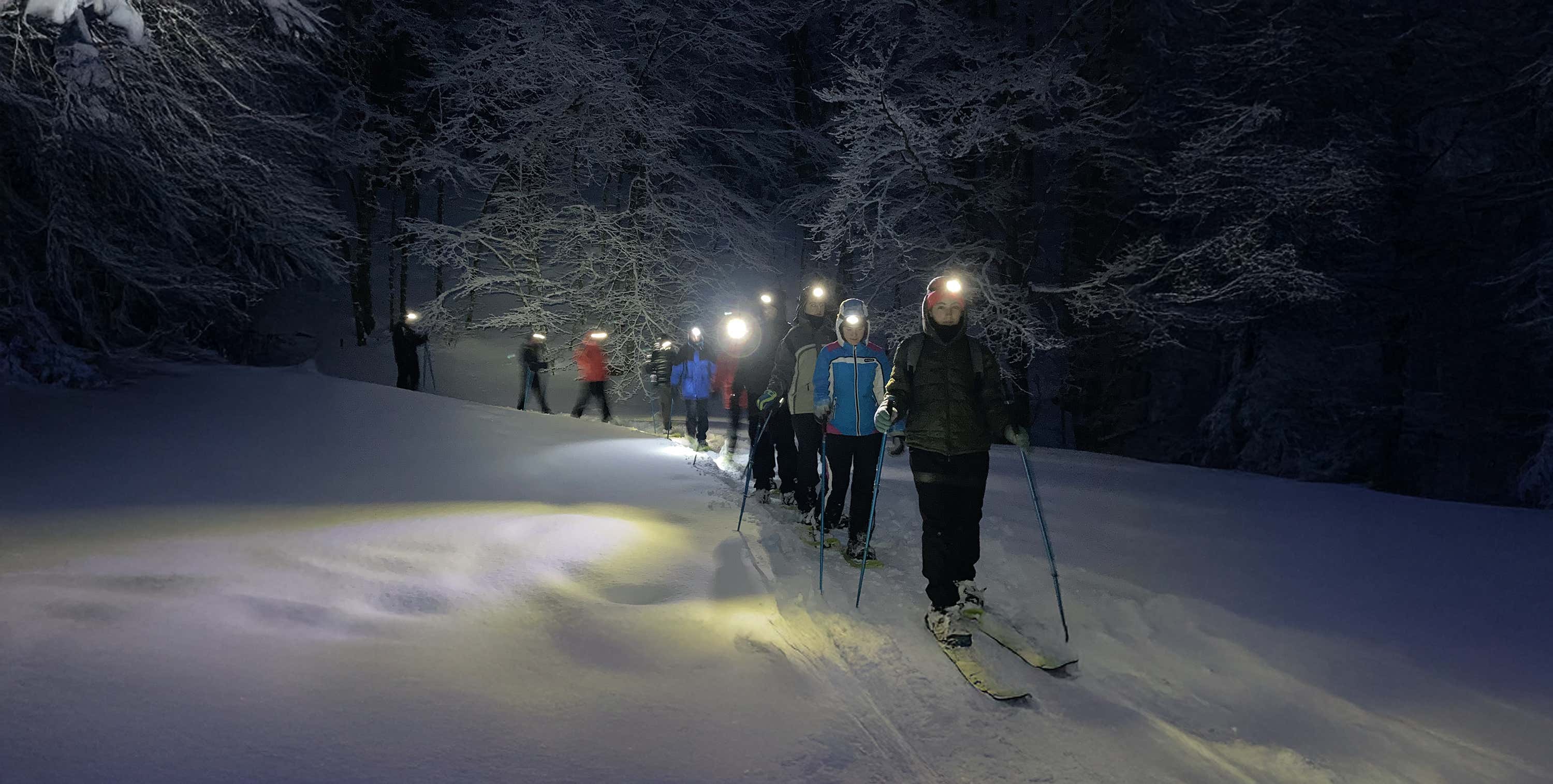 Ciaspolata al tramonto nel Parco Nazionale del Pollino