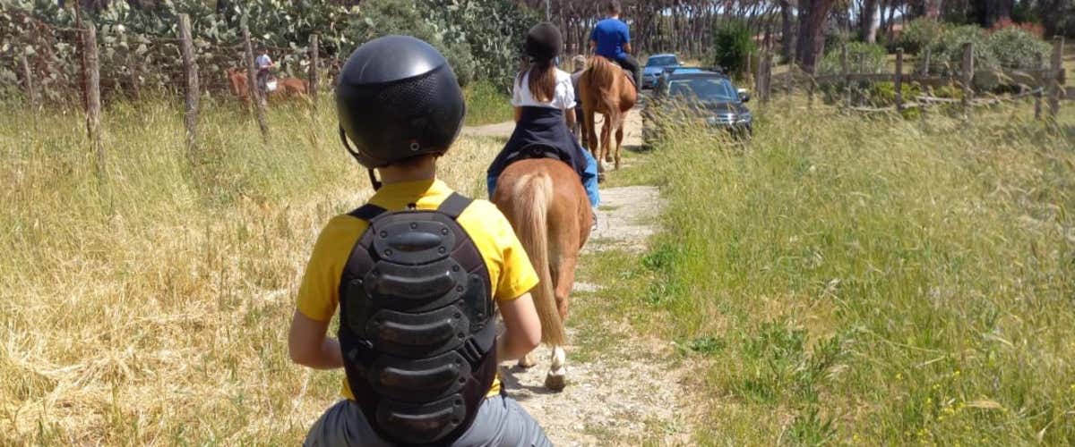 Horseback riding in the Castel Fusano pine forest in Ostia