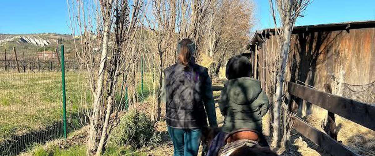 Pony riding for children in Brisighella