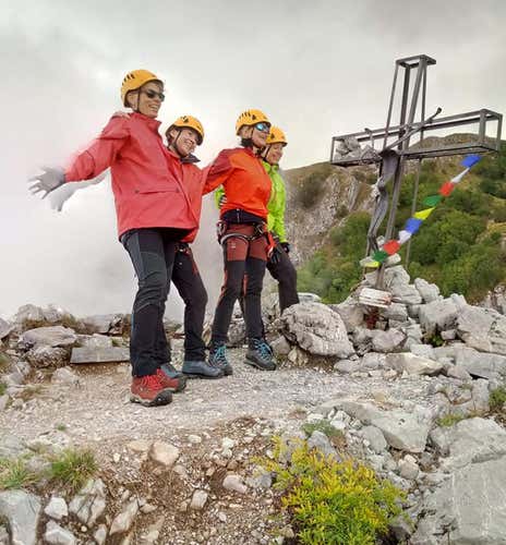 Via ferrata on Mount Procinto in the Apuan Alps