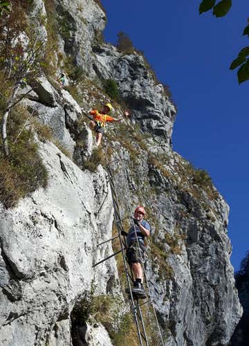 Via ferrata on Mount Procinto in the Apuan Alps