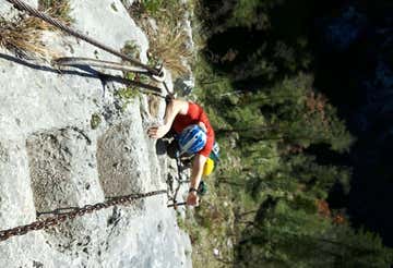 Via ferrata on Mount Procinto in the Apuan Alps