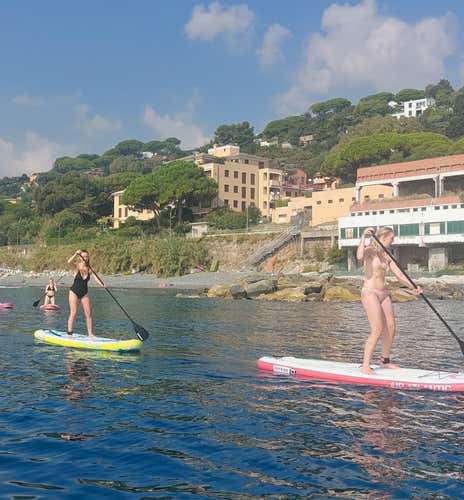 SUP and yoga tour with breakfast in Arenzano in the province of Genoa